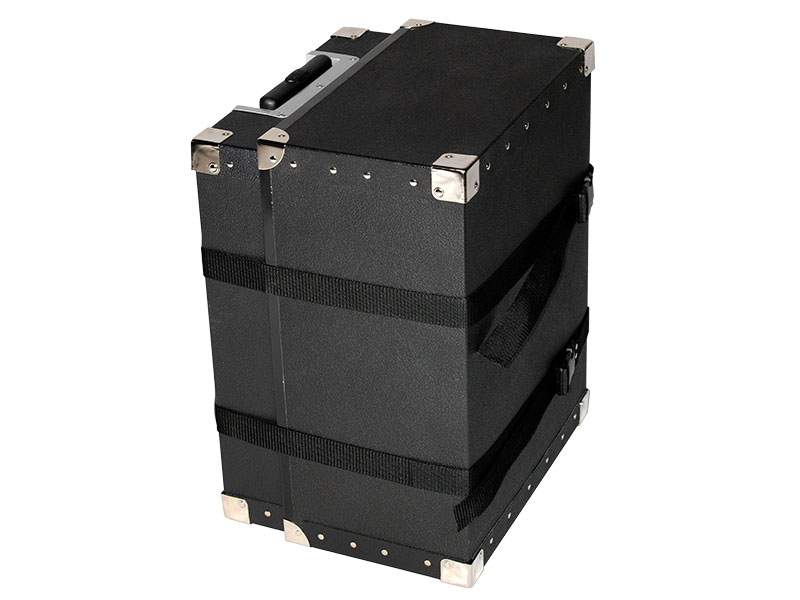 Optional Black Hard Case with Wheels and Handle - Holds Literature Holder Base - Handle Disappears Into Case