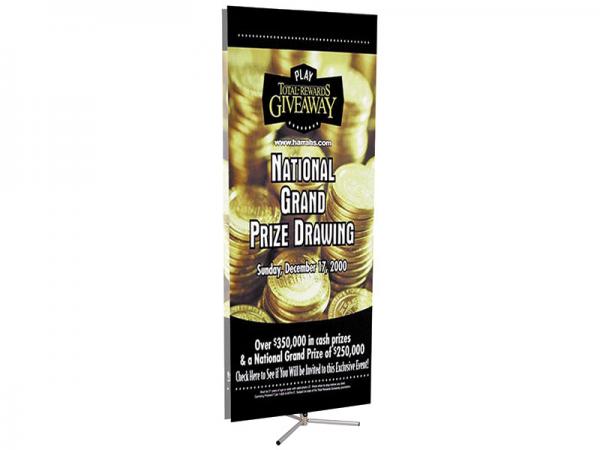 SPRINT Telescopic Banner Stand - Double Sided Shown - Silver