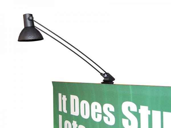 Summit Telescopic Banner Stand Optional 50 Watt Halogen Light - Black - Available in Silver or Black - Optional Light Bag Available Holds Two Lights (not pictured)