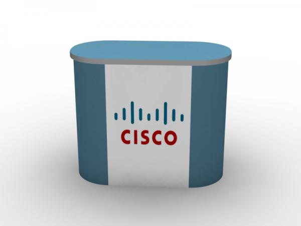 LT-122 Modular Trade Show Oval Counter -- View 2