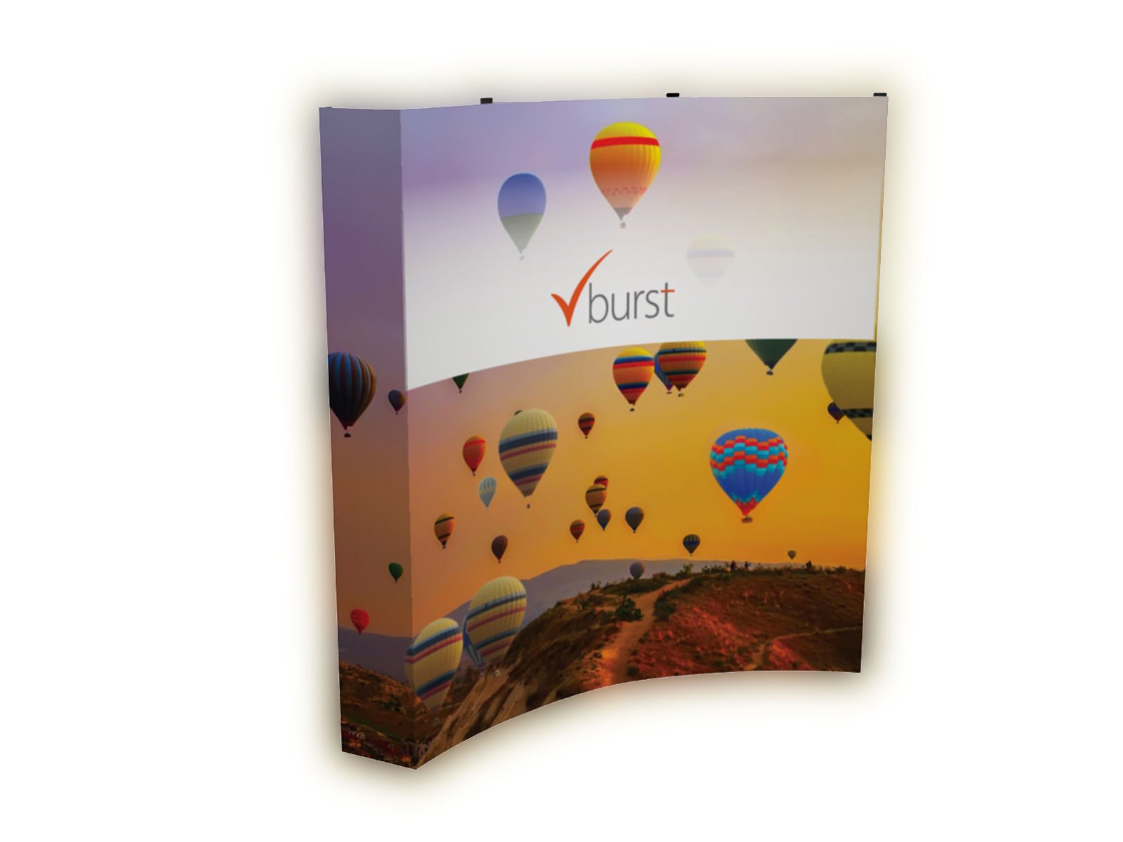 Exhibit Design Search - BACKLIT V-Burst 8 ft. Curved Fabric Pop-up ...