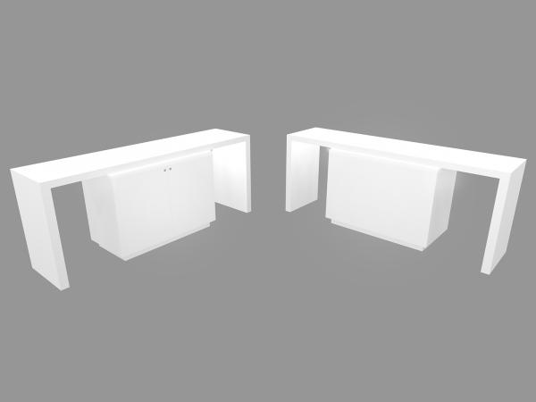 MOD-1742 Waterfall Workstation Counter with MOD-1596 Counter-- Image 2