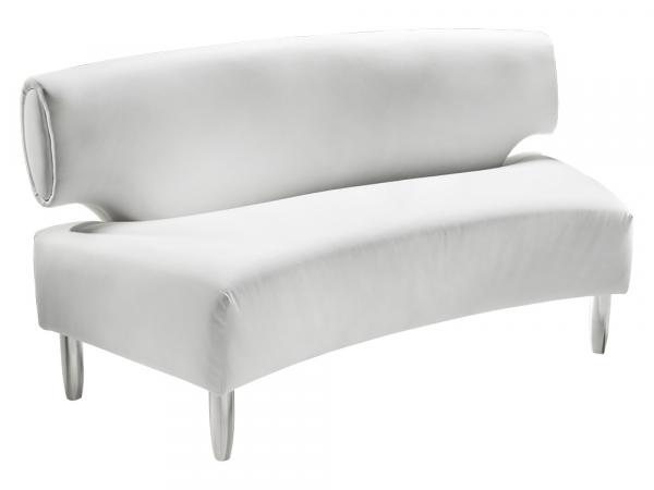 Palm Beach White Vinyl Sofa -- Trade Show Furniture Rental