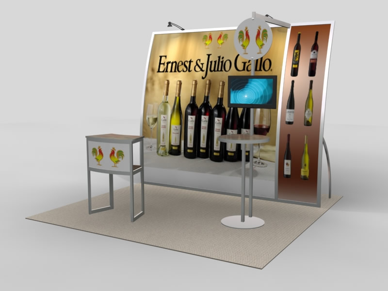 MOD-1240 Trade Show Workstation with Magellan Miracle Display