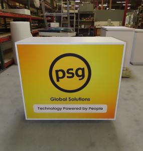 MOD-1590 Backlit Reception Counter with Locking Storage -- View 2